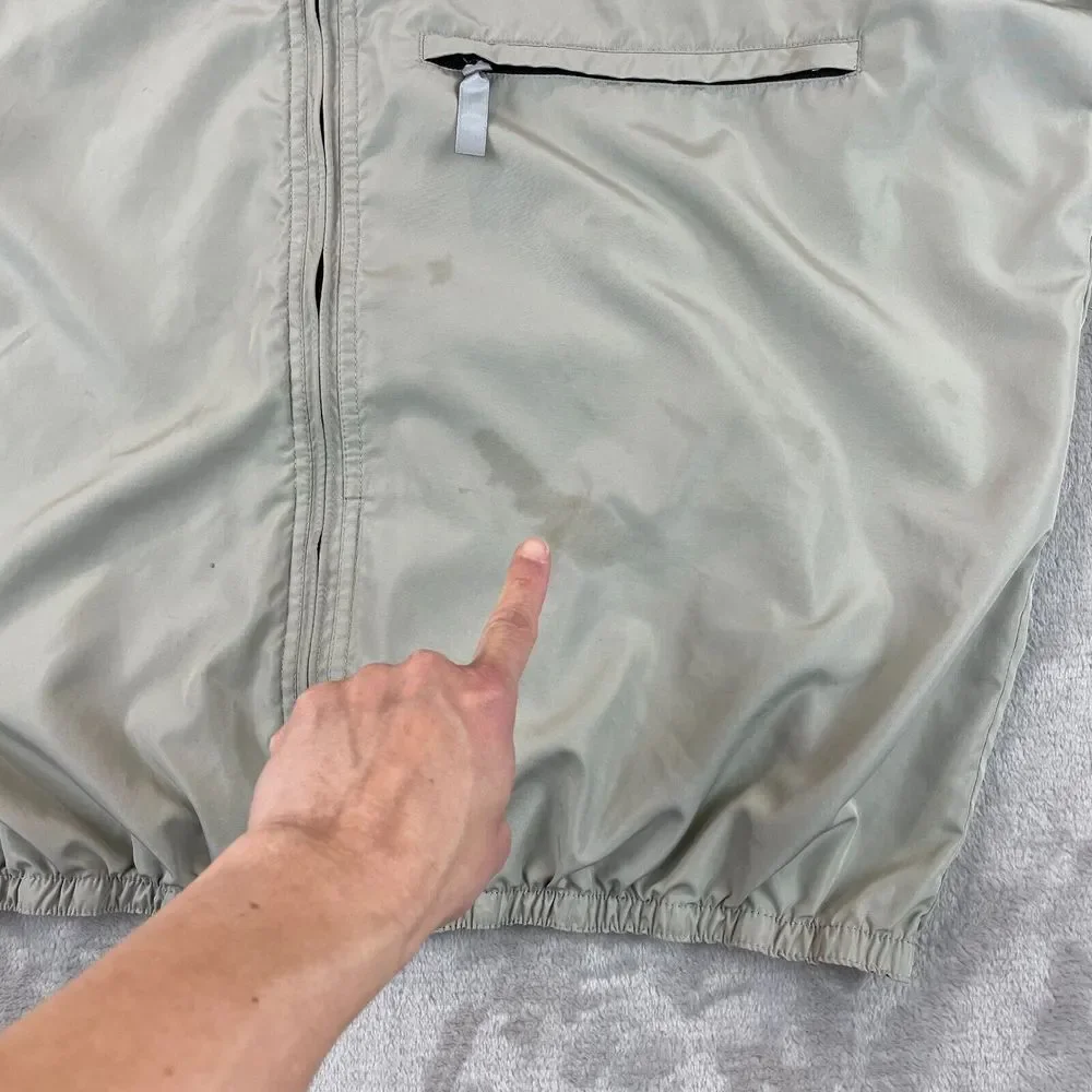 Simms Fishing‎ Jacket Men Large Beige Full Zip Hooded Windbreaker Elastic Waist - Picture 15 of 16